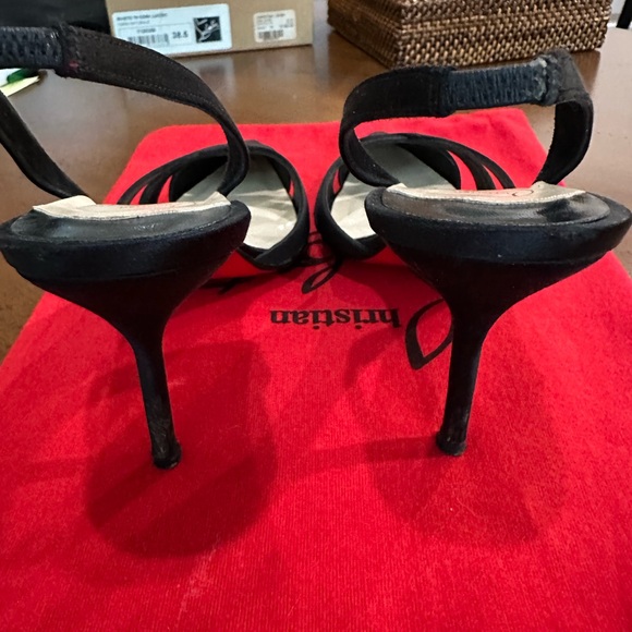 Christian Louboutin Black Satin Heels - Picture 4 of 7